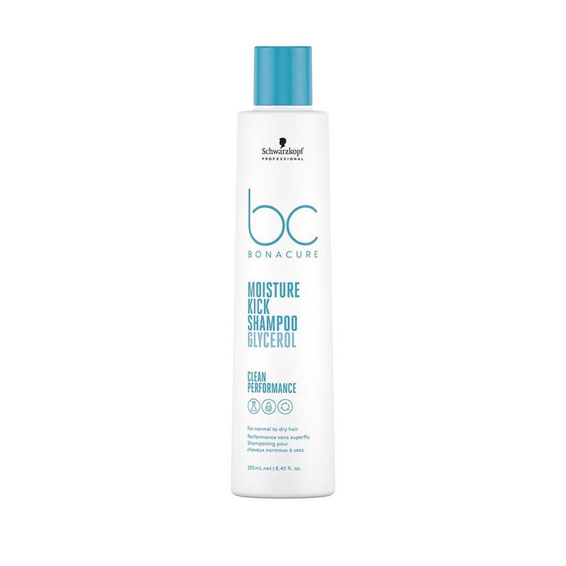 SCHWARZKOPF - BONACURE CLEAN SHAMPOING 250ML - MOISTURE KICK