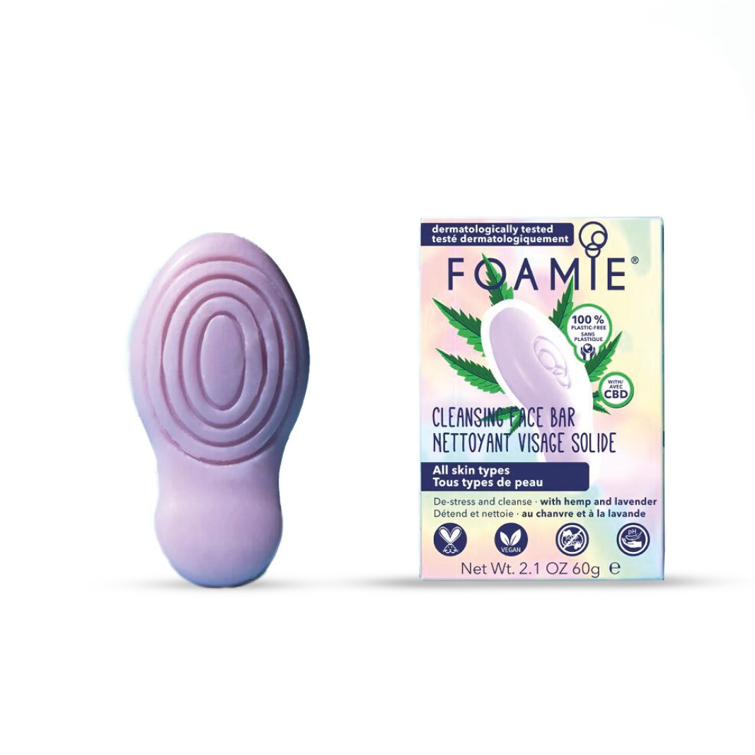 FOAMIE® - FOAMIE NETTOYANT VISAGE 60G - CHANVRE ET LAVANDE - TOUS TYPES DE PEAUX