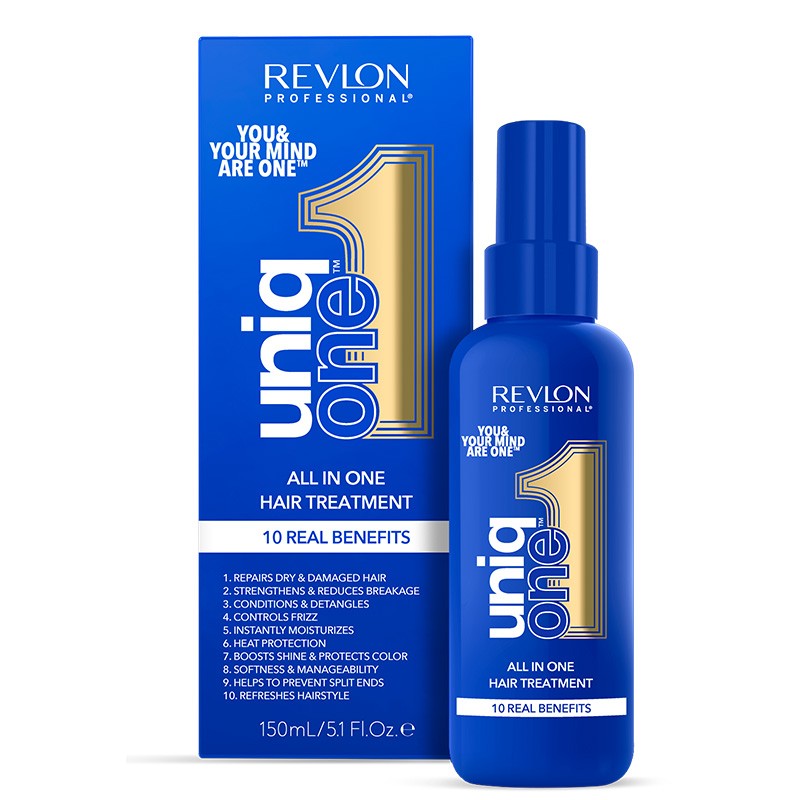 REVLON® - UNIQ ONE MASQUE SPRAY SANS RINCAGE 150ML - EDITION LIMITEE BLEU "MENTAL WELLNESS"