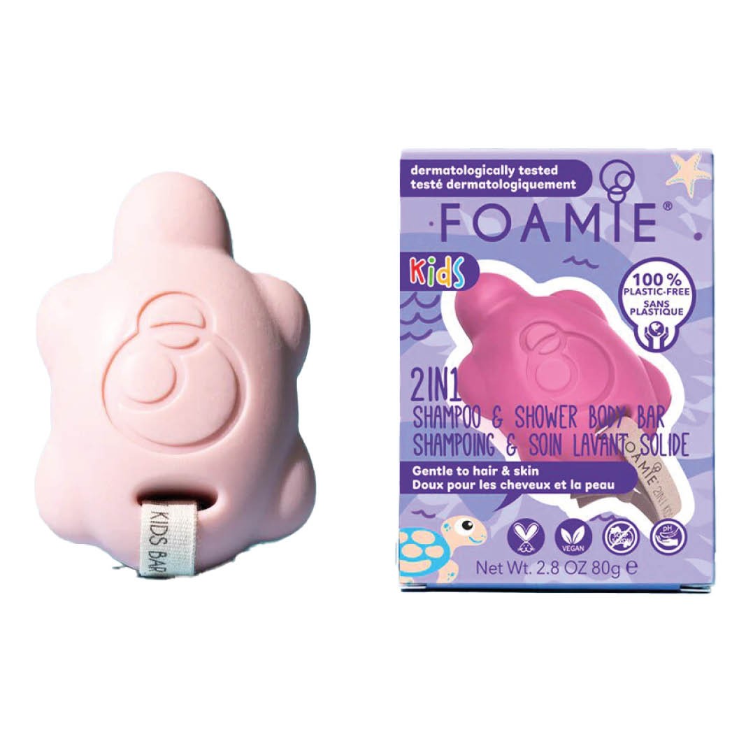 FOAMIE® - FOAMIE KIDS SHAMPOING ET SOIN 80G - ROSE / TURTELLY CUTE