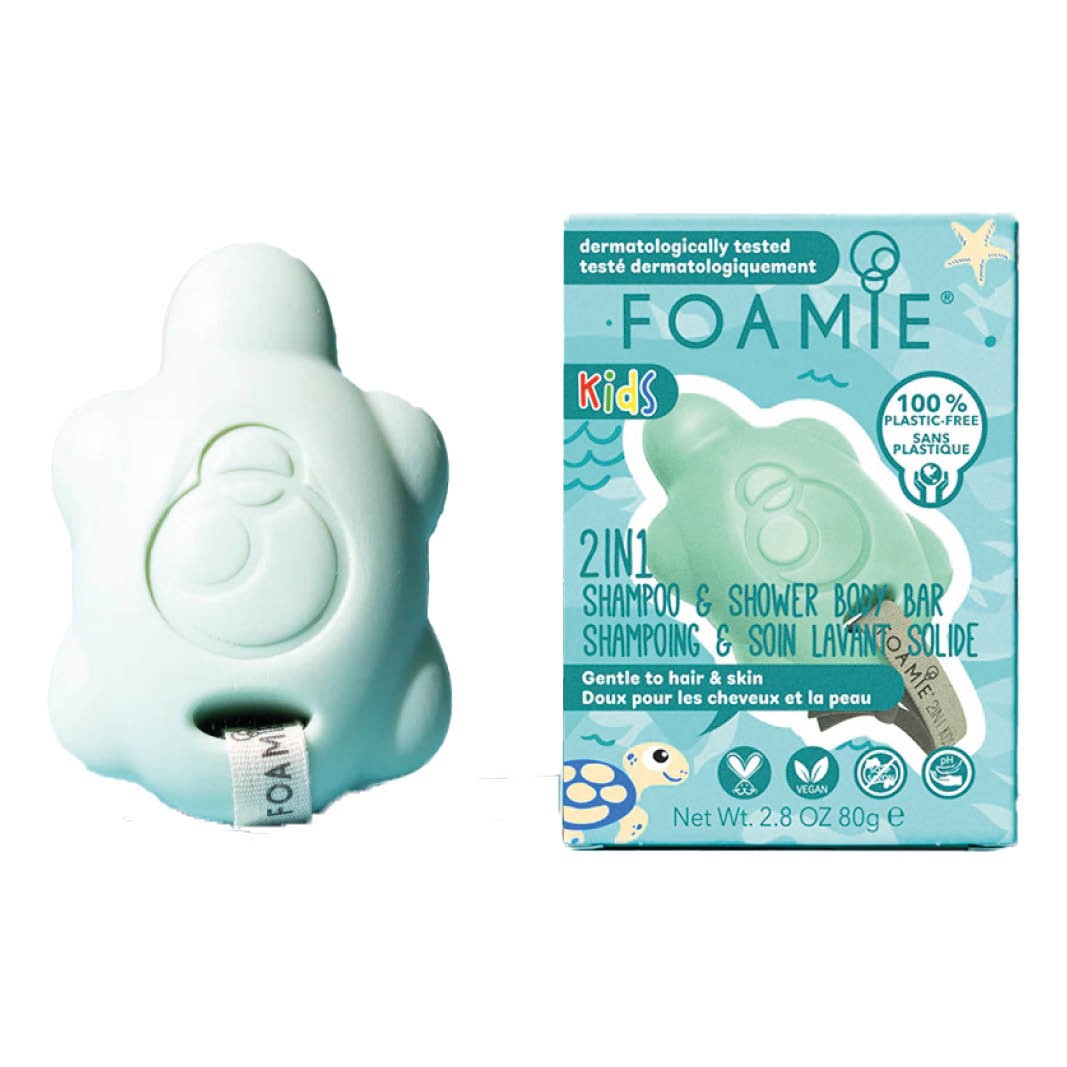 FOAMIE® - FOAMIE KIDS SHAMPOING ET SOIN 80G - VERT / TURTELLY COOL