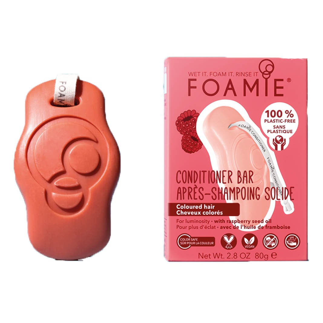 FOAMIE® - FOAMIE APRES SHAMPOING SOLIDE 80G - CHEVEUX COLORES / FRAMBOISE