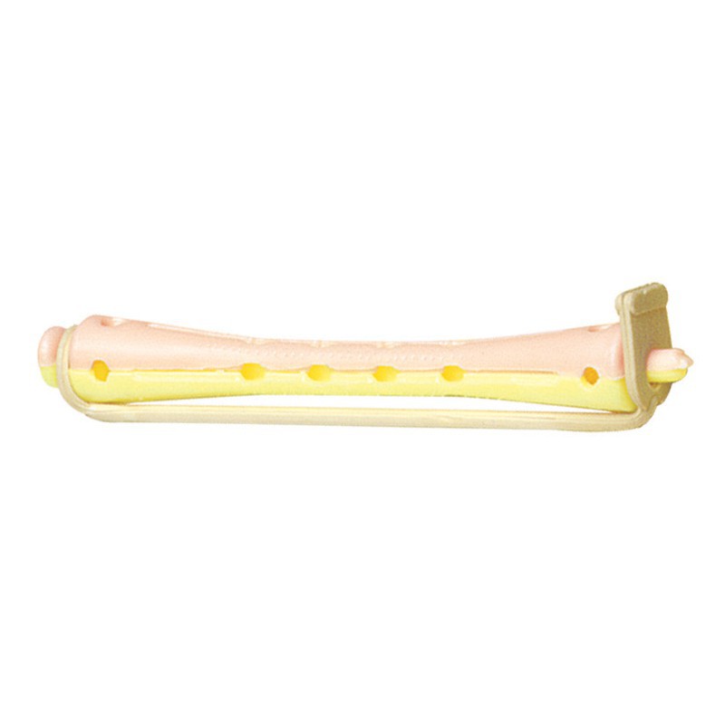 BIGOUDI PERMANENTE ROSE/JAUNE LONG X12